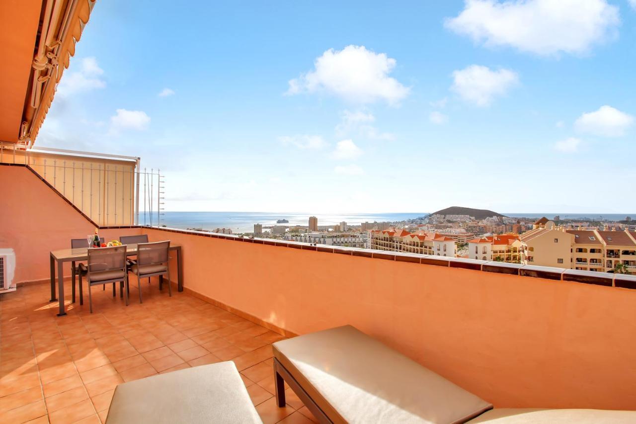 Top Floor, Sea View, Huge Terrace, Heated Pool, Garage Los Cristianos  Ngoại thất bức ảnh
