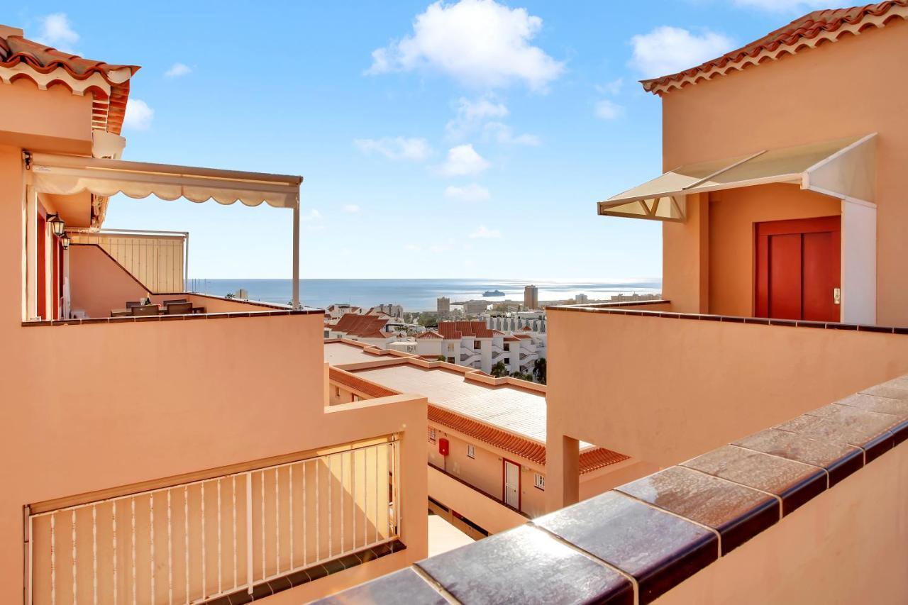 Top Floor, Sea View, Huge Terrace, Heated Pool, Garage Los Cristianos  Ngoại thất bức ảnh